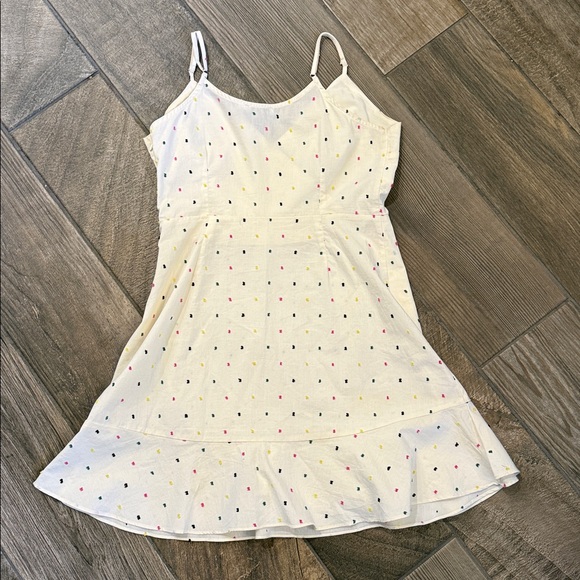 Lush White Confetti Faux Wrap Dress Medium - Picture 8 of 9